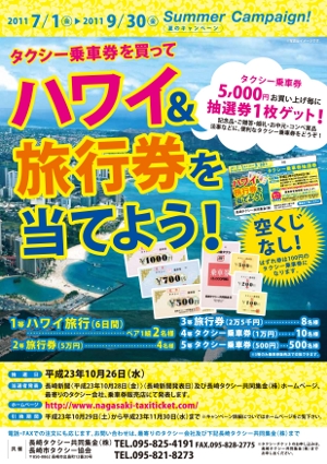 タクシー乗車券（平成23年度 夏のキャンペーン）